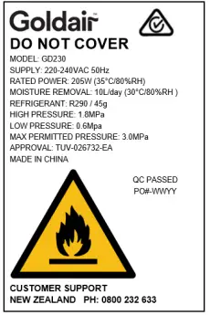 Goldair GD230 10L Dehumidifier-FIG2
