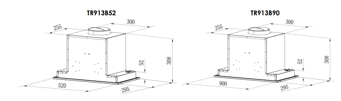 TRINITY-TR913B52-52cm-Undermount-Rangehood-FIG-1