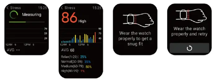 ReReMorningLight RERE ASW2 Smart Watch - stres