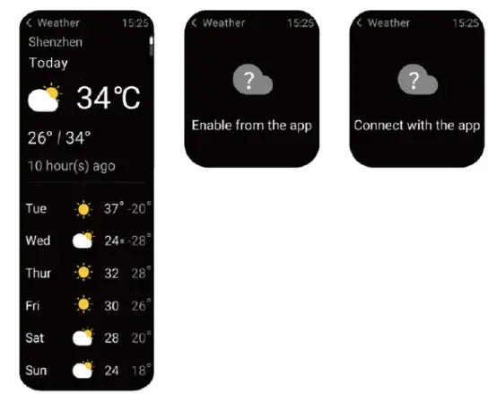 ReReMorningLight RERE ASW2 Smart Watch - wether