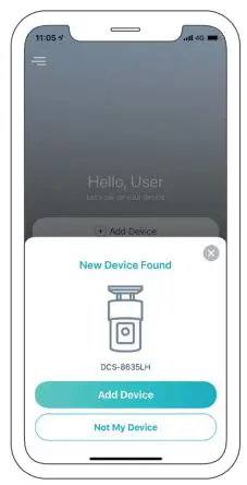 D-Link DCS-8635LH 2K QHD Pan & Zoom Outdoor Wi-Fi Camera Installation Guide - Add Device