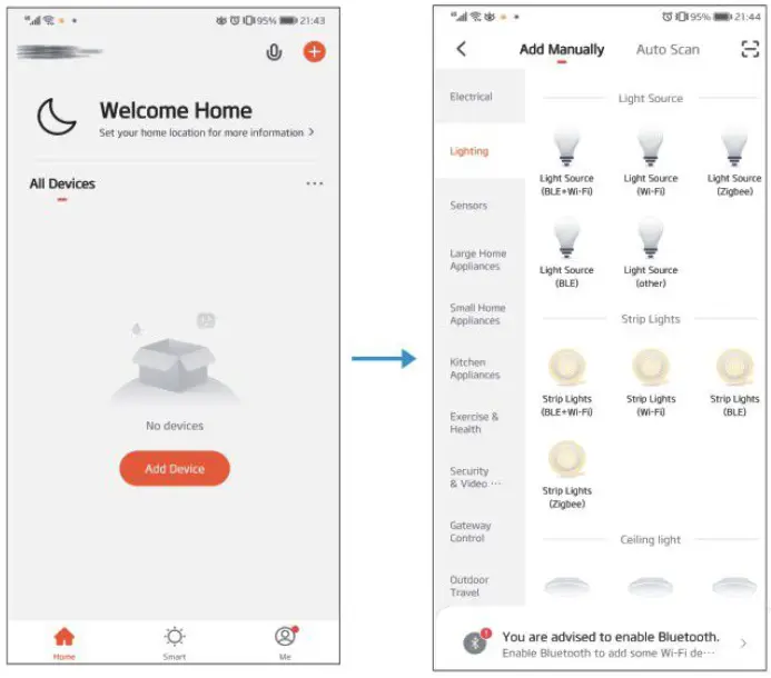 anko 10m Smart Wi Fi LED Strip Light Remote Control - Add Device