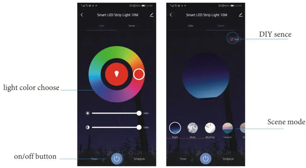 anko 10m Smart Wi Fi LED Strip Light Remote Control - Tuya Smart App