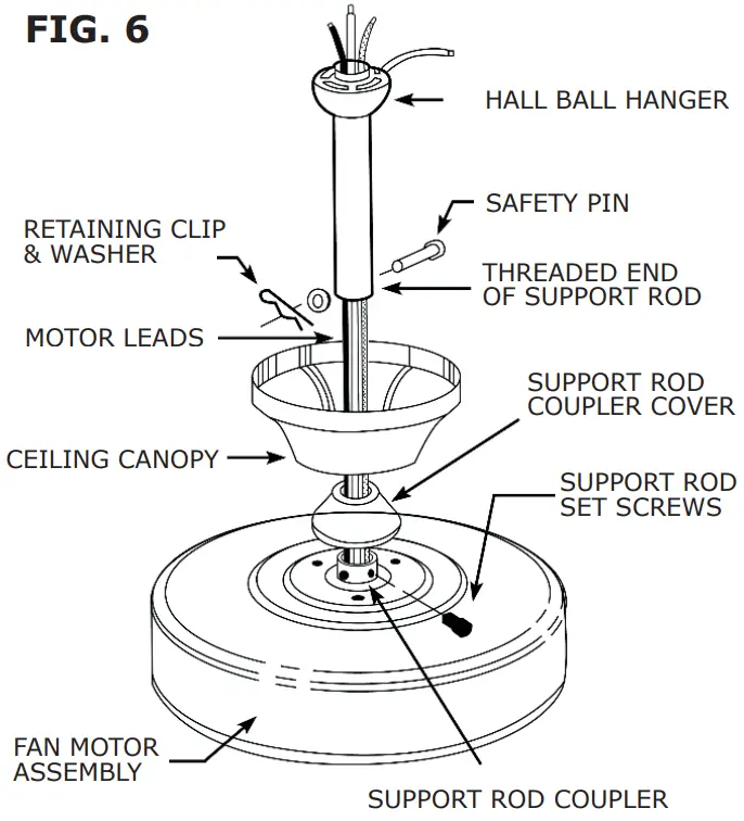 V-TAC VT-6056-4 Decorative Ceiling Fans - FIG. 6