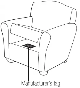 Manufacturer's-tag-On-Sofa