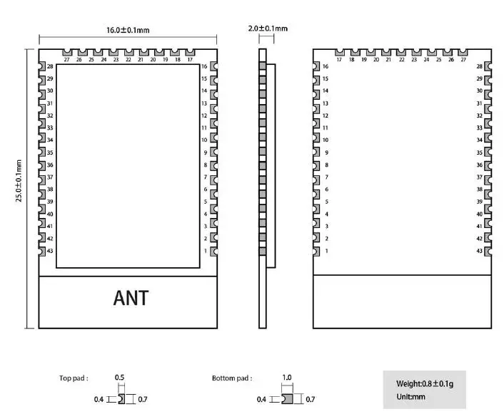EBYTE CSRA64215 Wireless Audio Module fig2