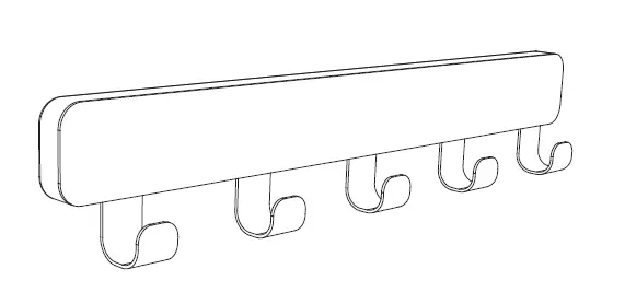 John Lewis 57040108 Metal And Rubberwood 5 Hook Coat Rack User Guide
