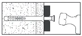 Hammer Fixing wall plug
