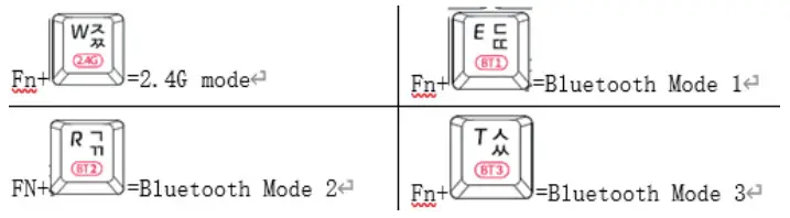 micronics WK-3 Mechanical Keyboard - Connection setting