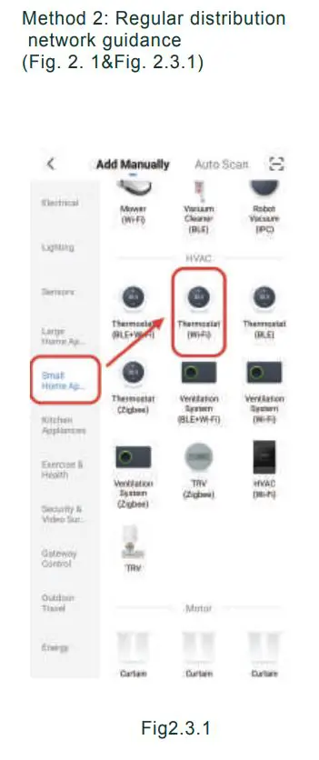 tuya BHT-005 Wifi Heating Thermostat User Manual - Fig 2,3.1