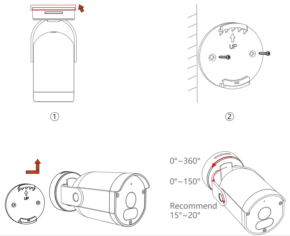 MEARI Bullet 8S IP Camera - Bracket Installation