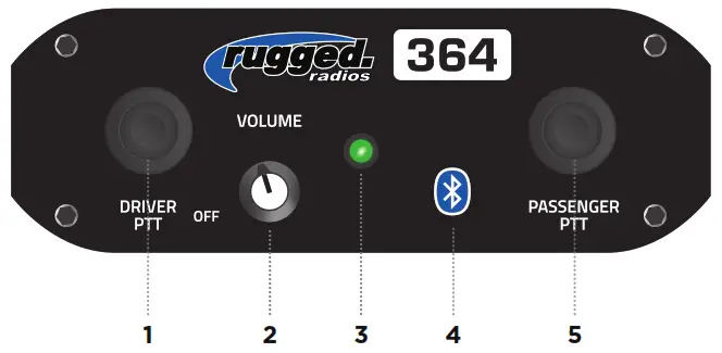 rugged RRP364 BT 4 Person Ecpandable Bluetooth Inetrcom Radio