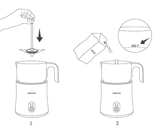 miroco MI-MF005 Milk Frother 4 in 1 Automatic Stainless Steel Milk Steamer fig-3