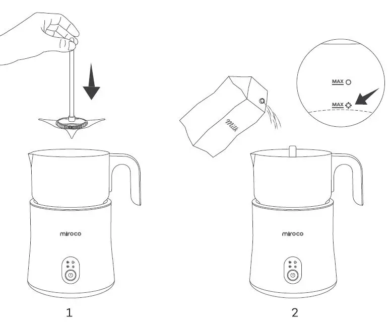 miroco MI-MF005 Milk Frother 4 in 1 Automatic Stainless Steel Milk Steamer fig-5