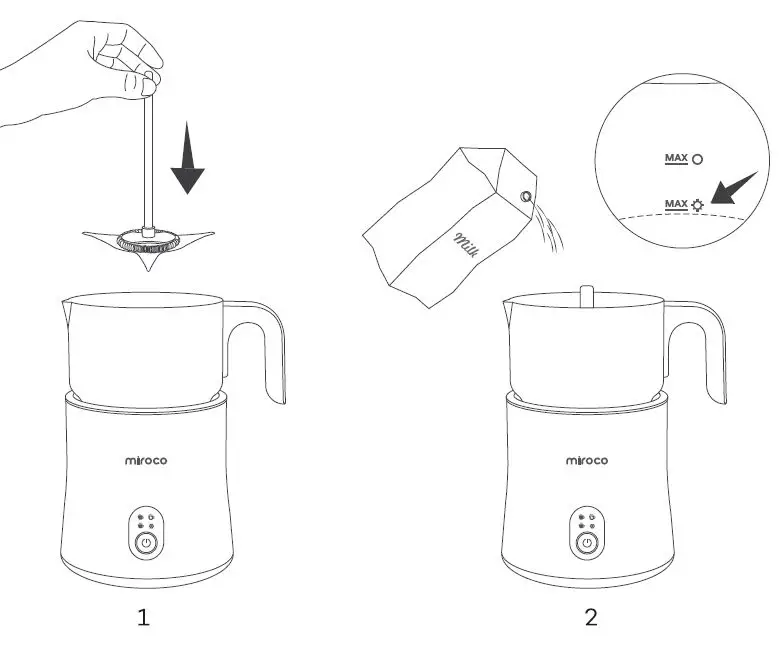 miroco MI-MF005 Milk Frother 4 in 1 Automatic Stainless Steel Milk Steamer fig-9