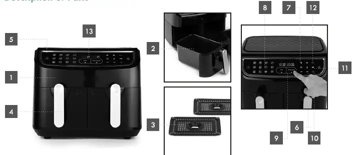 PROGRESS EK4548P Twin Cook Air Fryer fig 2