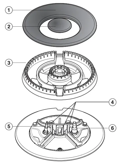 Miele KM7210 FR Hob- Wok burner