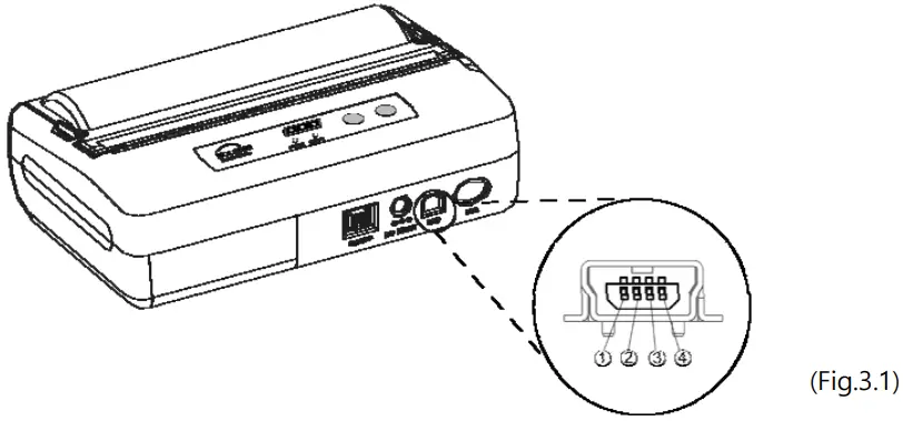 Woosim Systems WSP W40 4 Inch Mobile Printer - USB