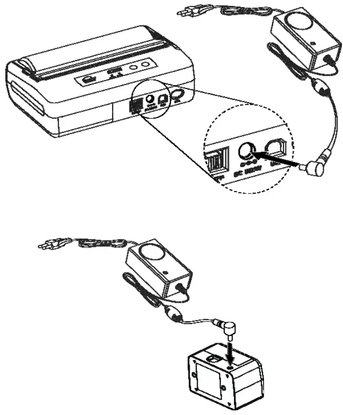 Woosim Systems WSP W40 4 Inch Mobile Printer - charge connector