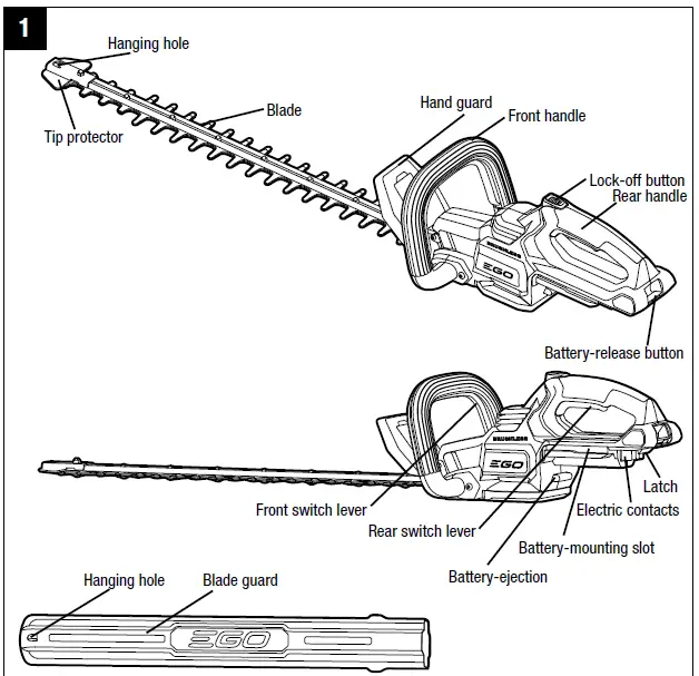 EGO HT2410 56-Volt Lithium-Ion Cordless Hedge Trimmer fig 3