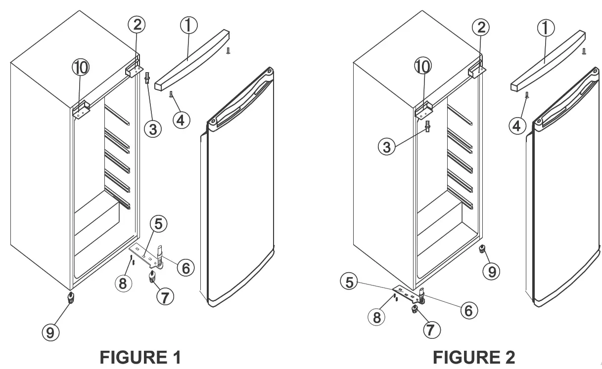 Haier HRZ 322 339L Vertical Refrigerator - door