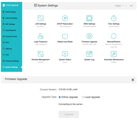 rock space AX1800 Dual-Band Wi-Fi Router - dual band setting 3