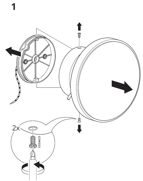IKEA 604.898.13 KABOMBA LED Ceiling Lamp Fig2
