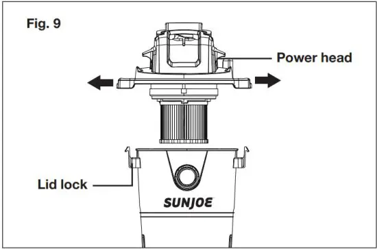 SUNJOE SWD5000 Dry Vacuum - Air Flow Regulating Block 2