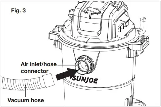 SUNJOE SWD5000 Dry Vacuum - Assembly 3