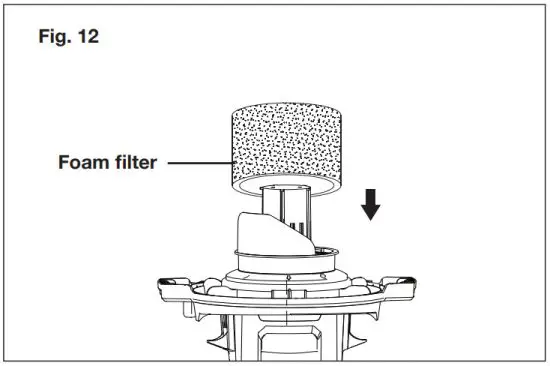 SUNJOE SWD5000 Dry Vacuum - Cleaning the Foam Filter 2