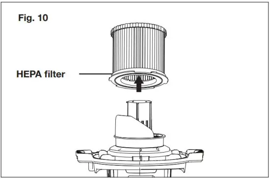 SUNJOE SWD5000 Dry Vacuum - Cleaning the HEPA filter