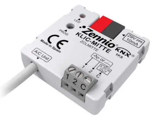 Zennio KLIC MITTE KNX IT Terminal Gateway for Mitsubishi Electric Ecodan Units