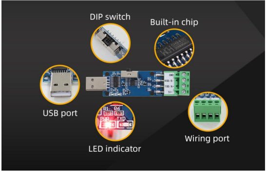Hitdo HD811 Industrial Grade USB to RS485 or TTL converter - How to wiring