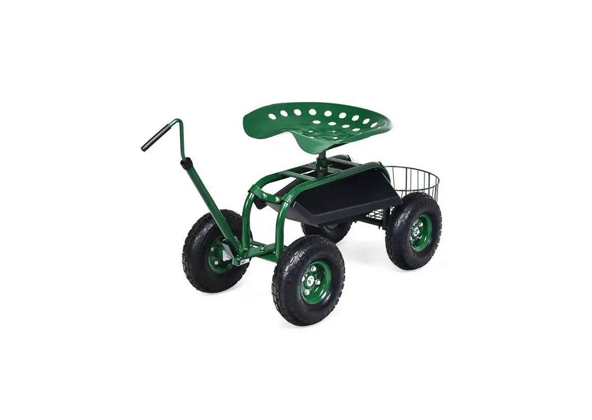 Costway Garden Cart Rolling Work Seat User Manual