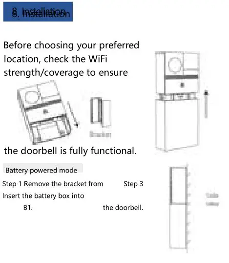 Laxihub Indoor Smart Wi-Fi Video Doorbell - Installation 1