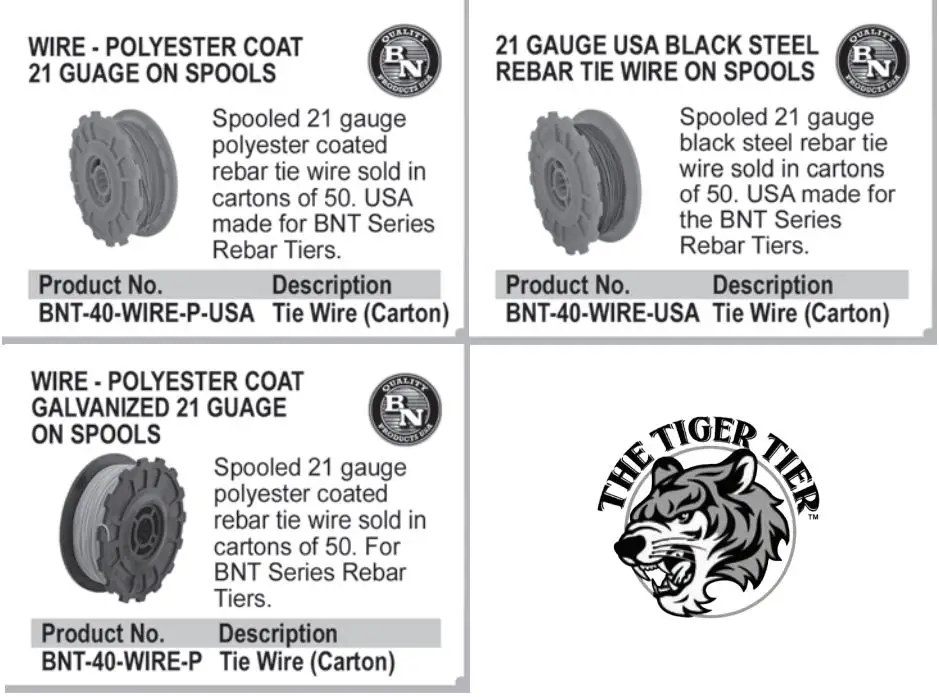 BNT-25X Battery Powered Rebar Tying Gun Instruction Manual - BNT Series Accessories & Supplies