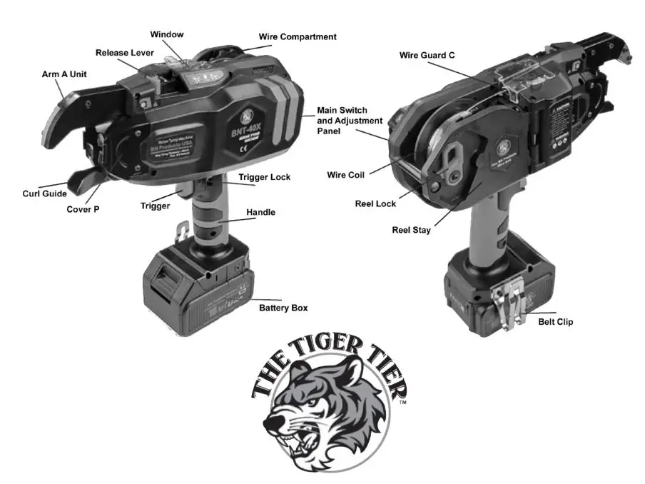 BNT-25X Battery Powered Rebar Tying Gun Instruction Manual - Product Overview