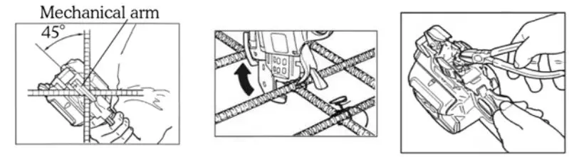 BNT-25X Battery Powered Rebar Tying Gun Instruction Manual - The Tying Procedure