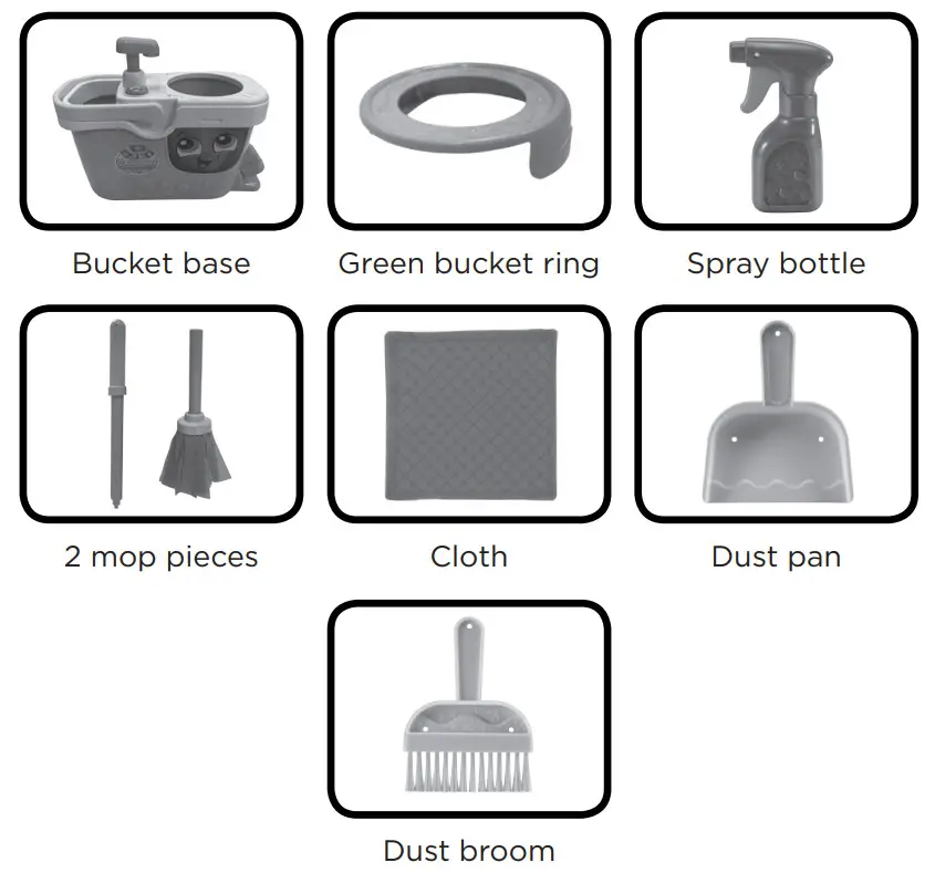 Leap Frog Clean Sweep Learning Caddy 6-Piece Pretend Play Set - figure 2