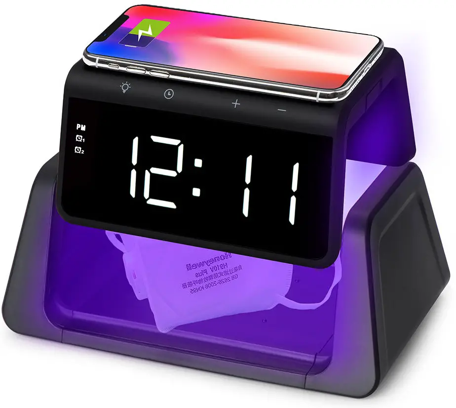 SHENZHEN SHUOYU TECHNOLOGY SY-W0290 UV Disinfection Lamp Clock Wireless Charger