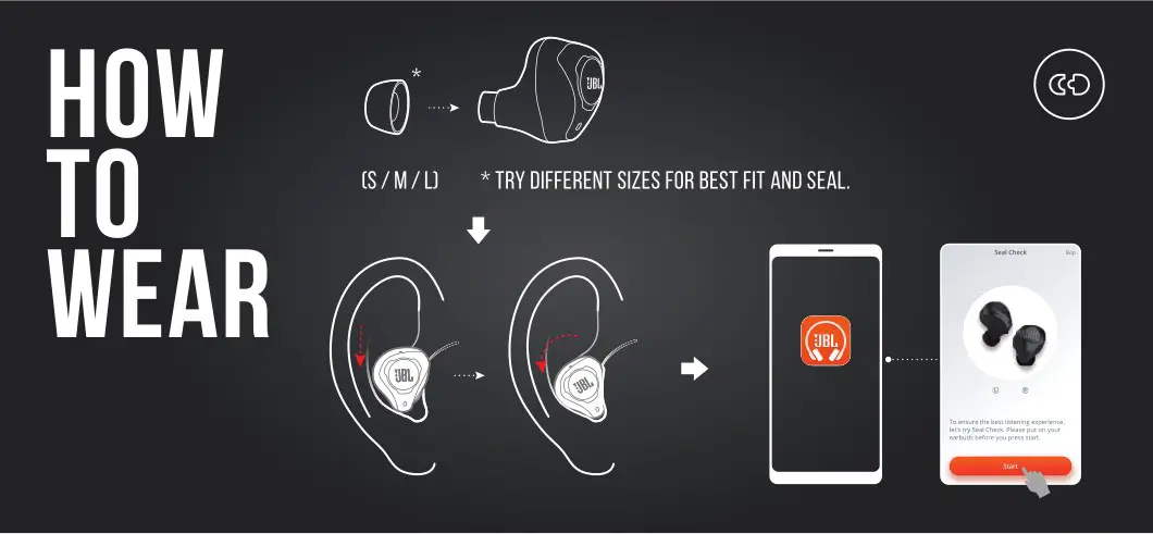 JBL Club Pro Plus TWS Wireless Earbuds - how to wear