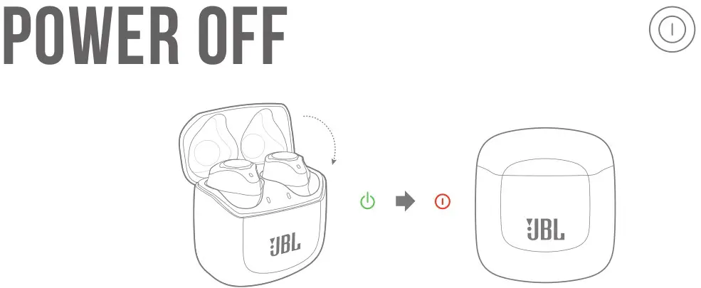 JBL Club Pro Plus TWS Wireless Earbuds - power off