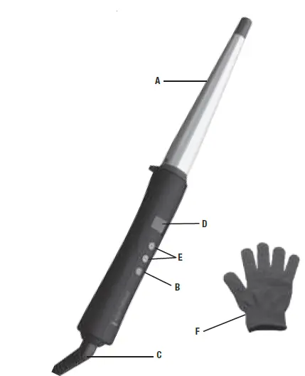 REMINGTON CI-95AC Hair CurleR FIG 2