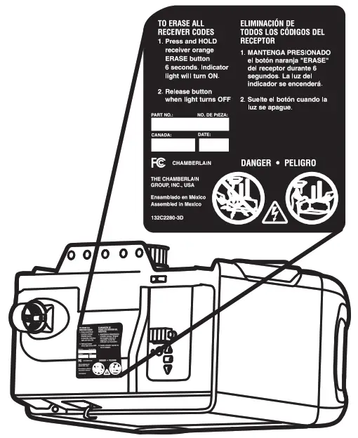 Chamberlain 050DCTBFMC CLOGIC BOARD REPLACEMENT - FIG 2