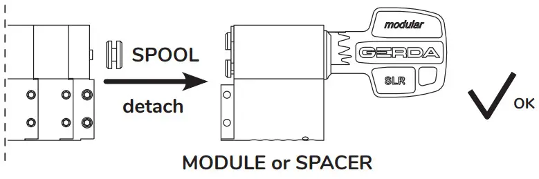 tedee 21100010 Gerda SLR Modular Cylinder - detach a spacer
