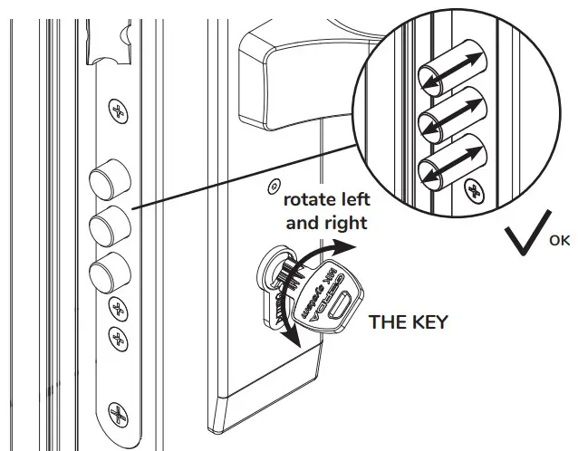 tedee 21100010 Gerda SLR Modular Cylinder - rotate left