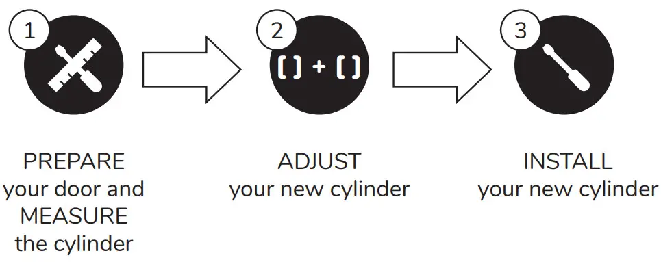 tedee 21100010 Gerda SLR Modular Cylinder - step
