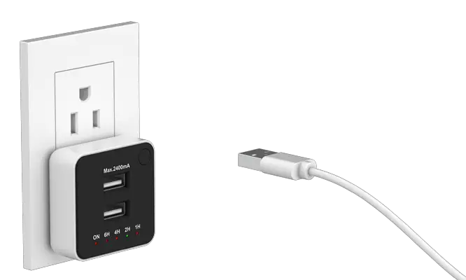 Link2home Dual Usb Charger With Countdown Function Instruction Manual