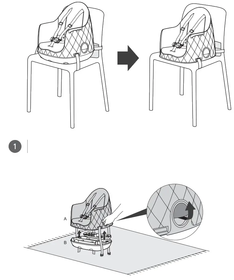 KeTeR MULTI DINE 3 in 1 Easy Pack High Chair - Booster Seat