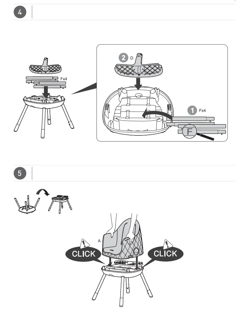KeTeR MULTI DINE 3 in 1 Easy Pack High Chair - FIG 11